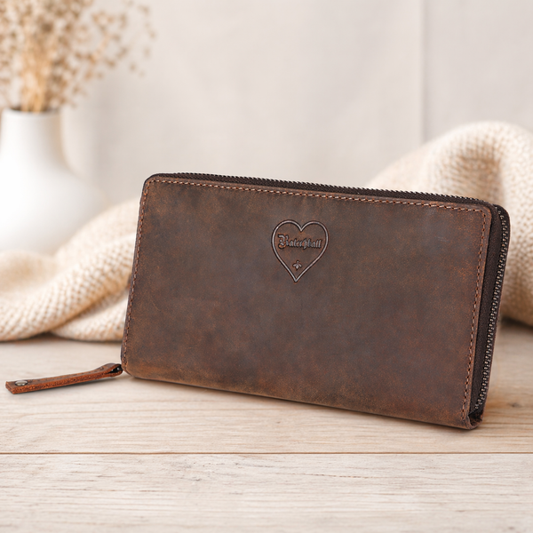 Damengeldbörse aus Leder als Weihnachtsgeschenk für Frauen