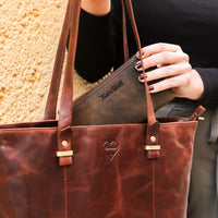 Borsa shopper Luise in pelle di bufalo, vista 28