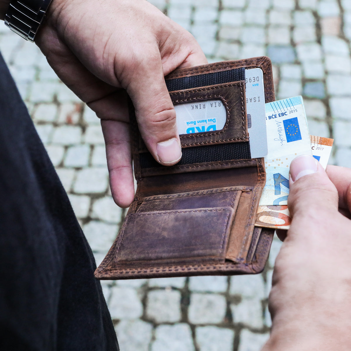 Slim Geldbörse Franz aus Büffelleder, Ansicht 9