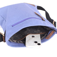 Sac bandoulière en PET recyclé en PET recyclé et cuir véritable, vue 13