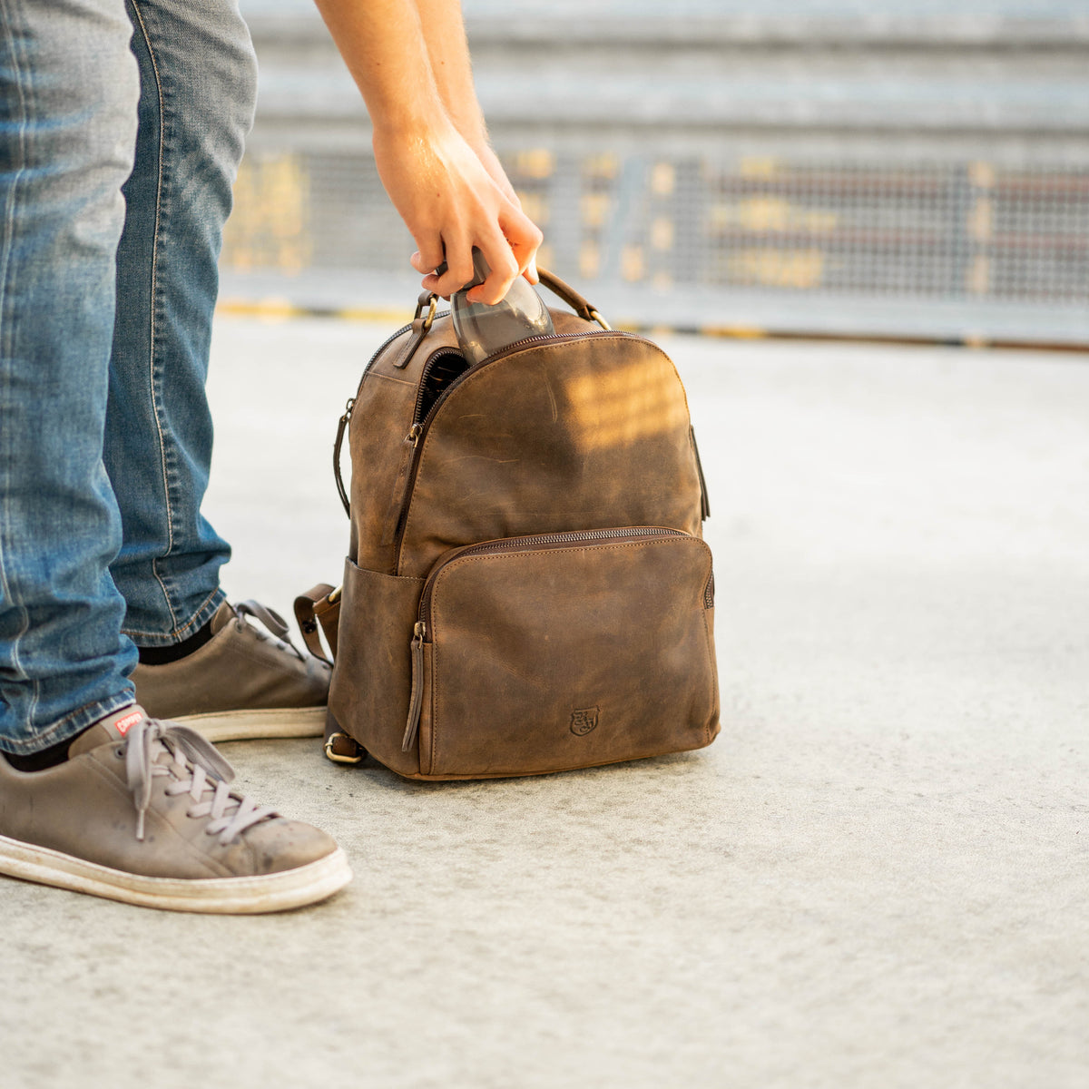 Classic Rucksack Pako aus Büffelleder, Ansicht 13