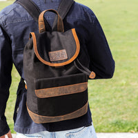 PET Backpack Recycle made of buffalo leather, view 5