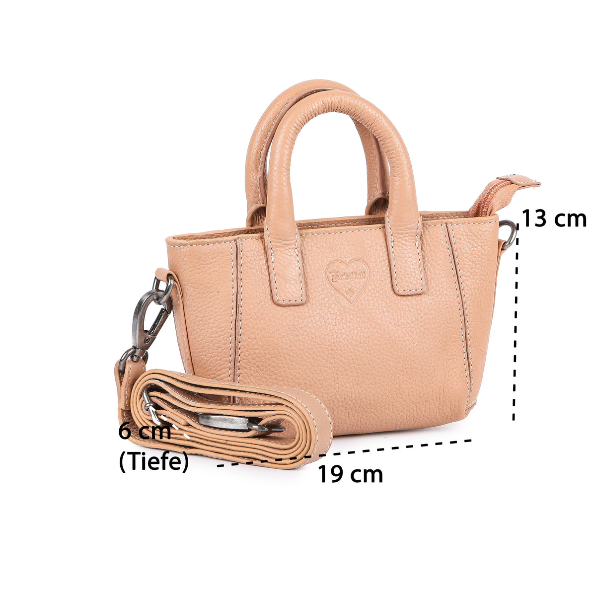 Shopper Tasche soft Peach aus Echtleder, Ansicht 9