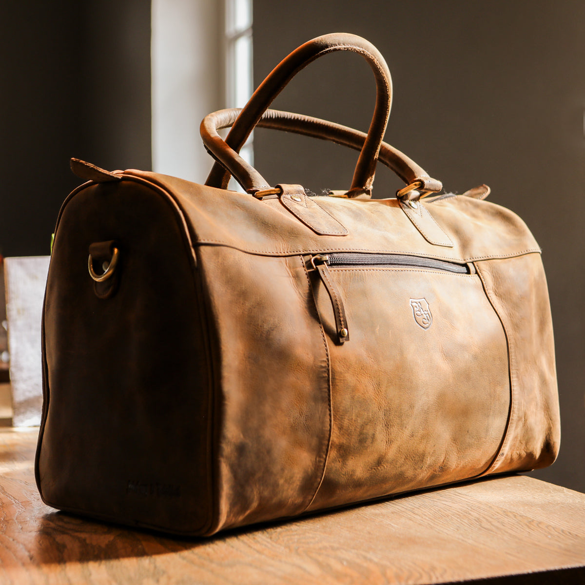 Handgepäck & Gym-Tasche aus Büffelleder, Ansicht 4