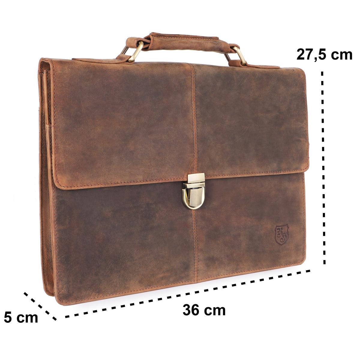 Briefcase Tom made of buffalo leather, view 11