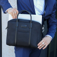 Borsa Business BLACK in pelle di bufalo, vista 9