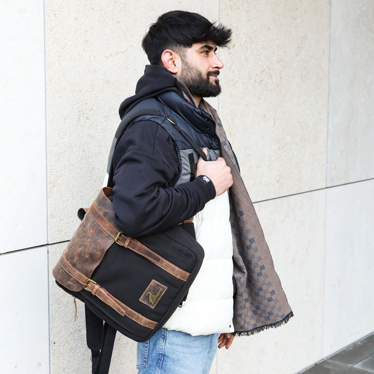 PET Tasche aus Büffelleder und PET, Ansicht 12