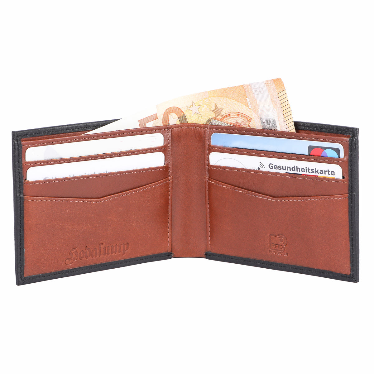 Hodalump Slim BLACK Wallet made of buffalo leather, view 5