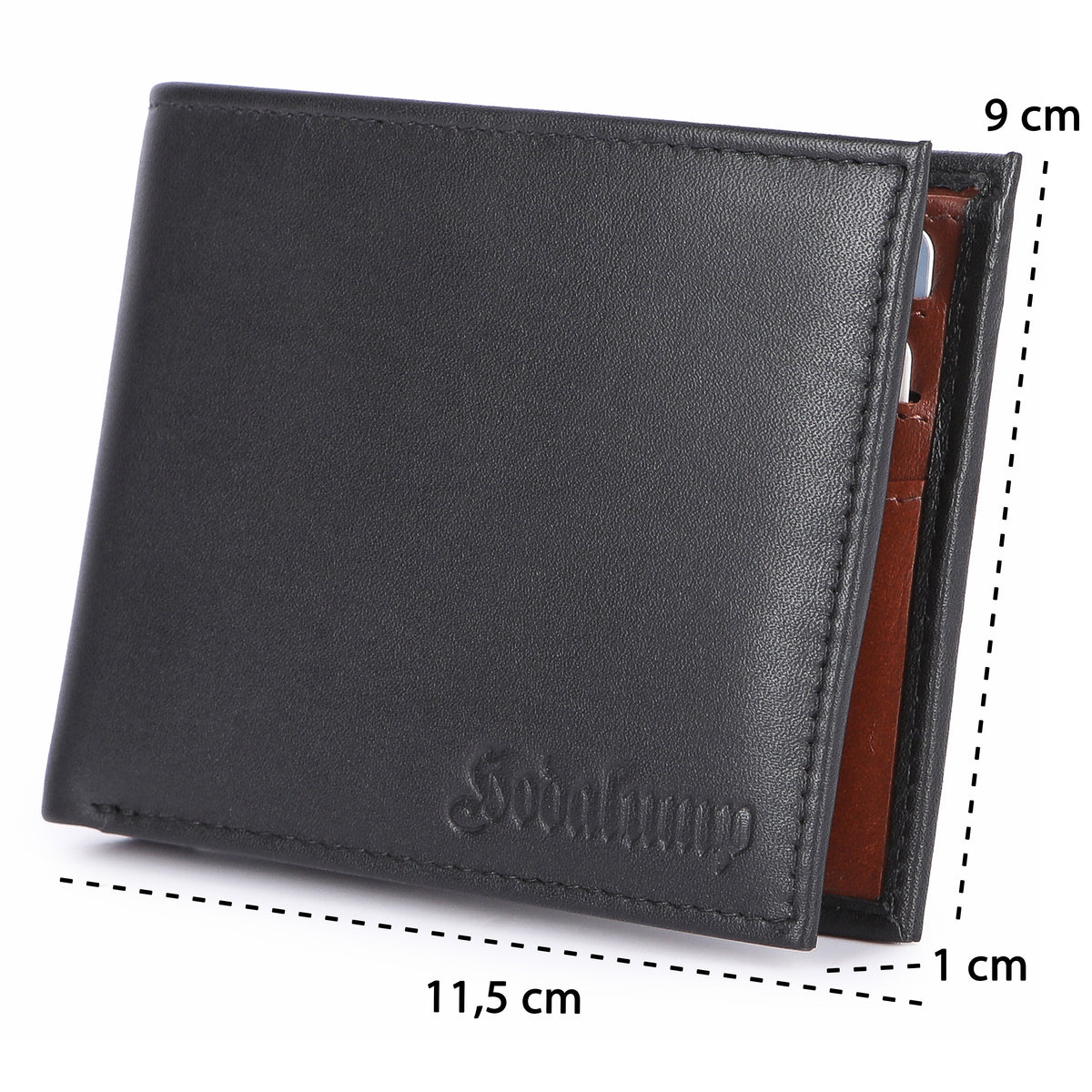 Hodalump Slim BLACK Wallet made of buffalo leather, view 7
