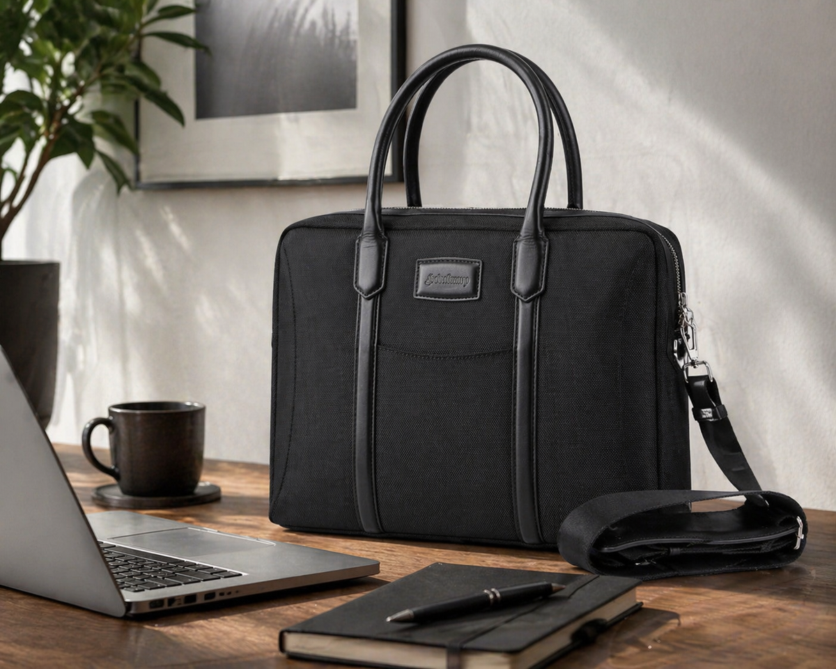 Sac business BLACK en cuir de buffle