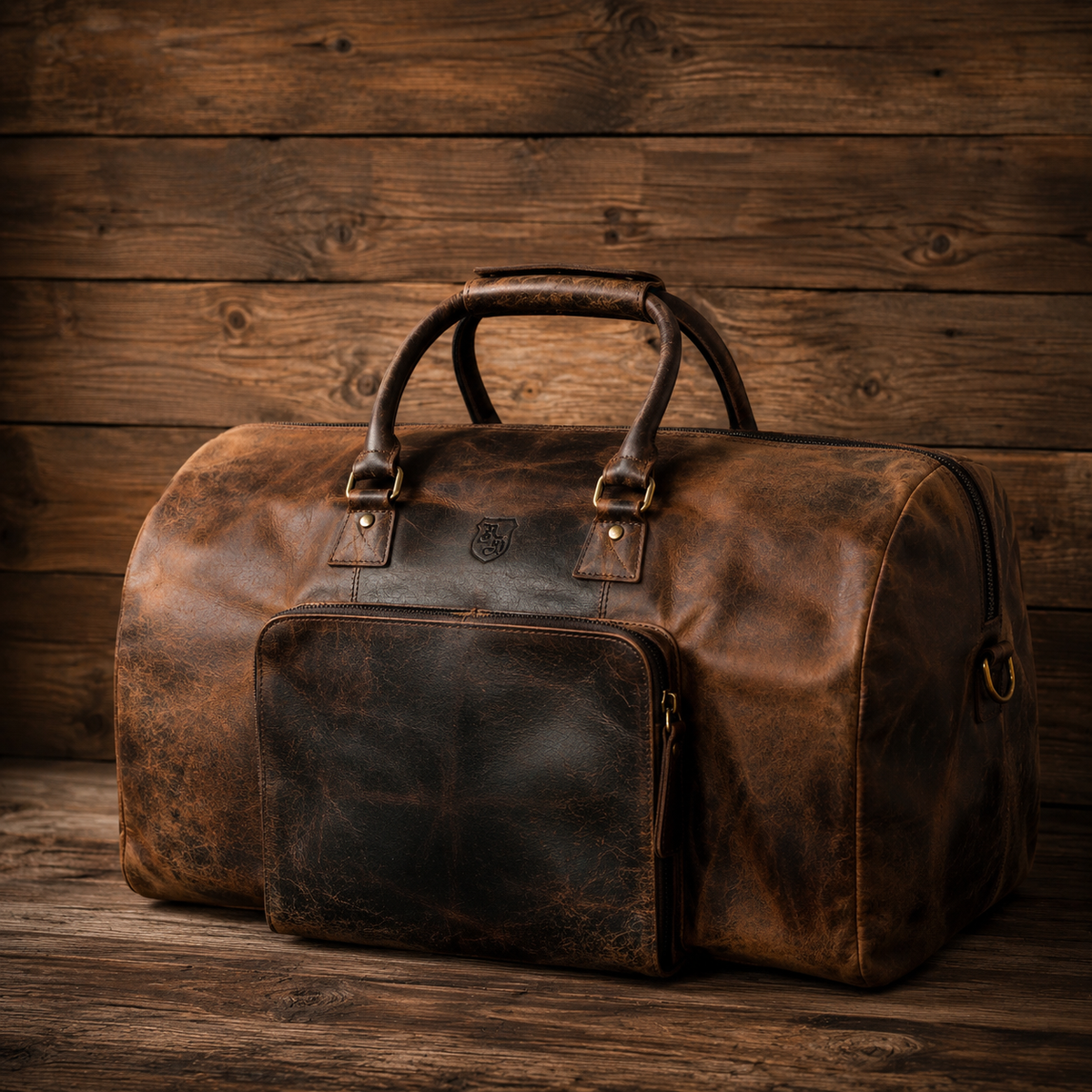 Große Reisetasche aus Büffelleder