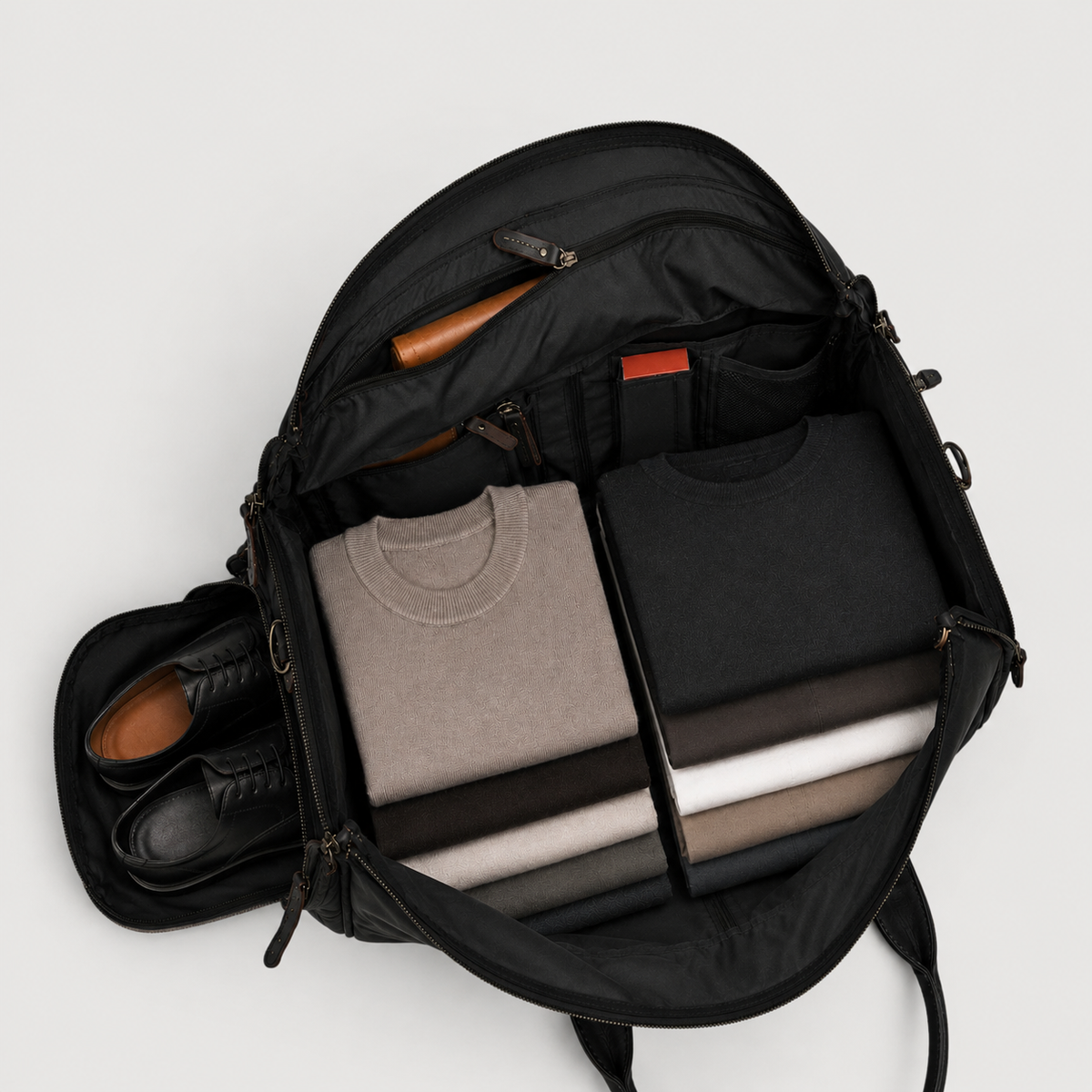 Flat Bag von Hodalump aus Büffelleder, Ansicht 5