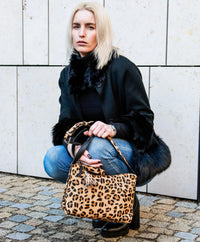Leopard Ratschkatl Tasche aus Büffelleder, Ansicht 2