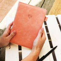 Schreibblock Ratschkatl Linear aus Kunstleder in Rosa