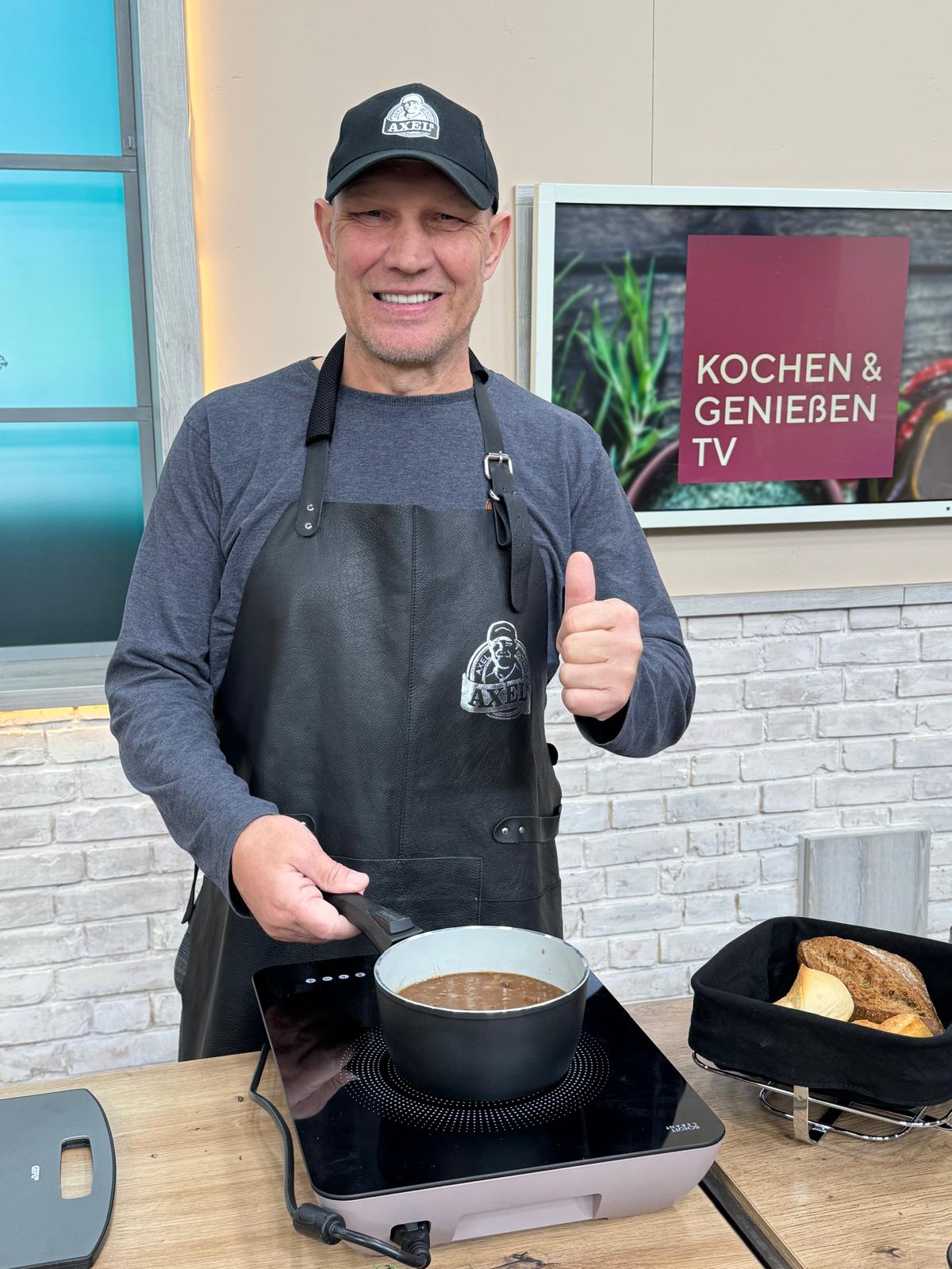 Axel Schulz Grill-Weste aus Büffelleder