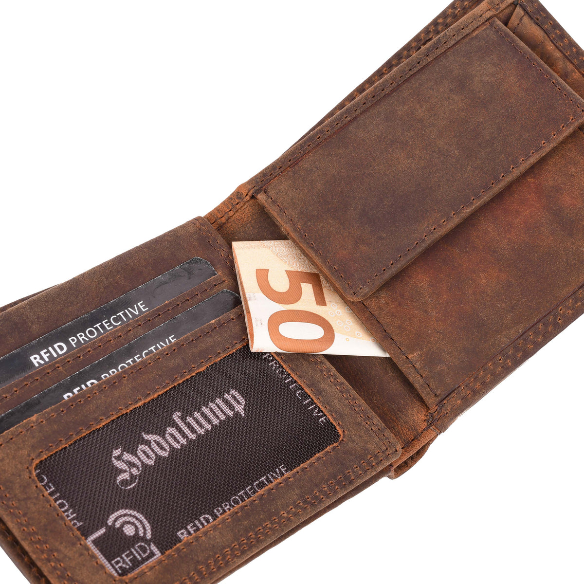 Medium Wallet Raini made of buffalo leather, view 5