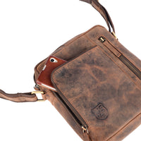 Sac du quotidien Mike en cuir de buffle, vue 9