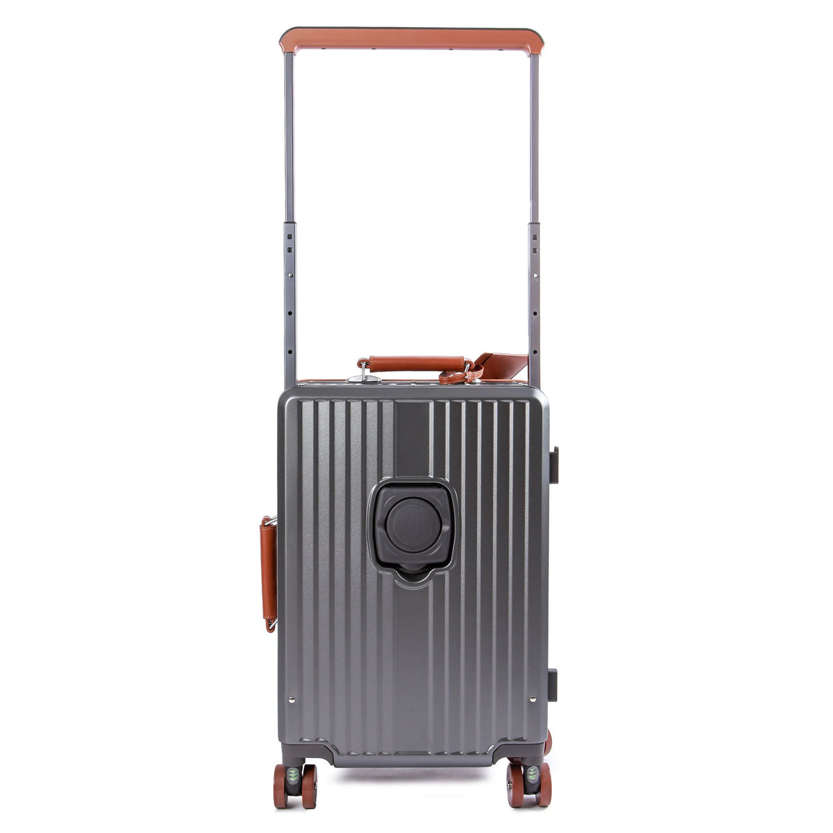 Hodalump Handgepäck Trolley Rückansicht – Rollerblade-Rollen und Zugstange