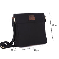Sac bandoulière en PET recyclé en PET recyclé et cuir véritable, vue 7