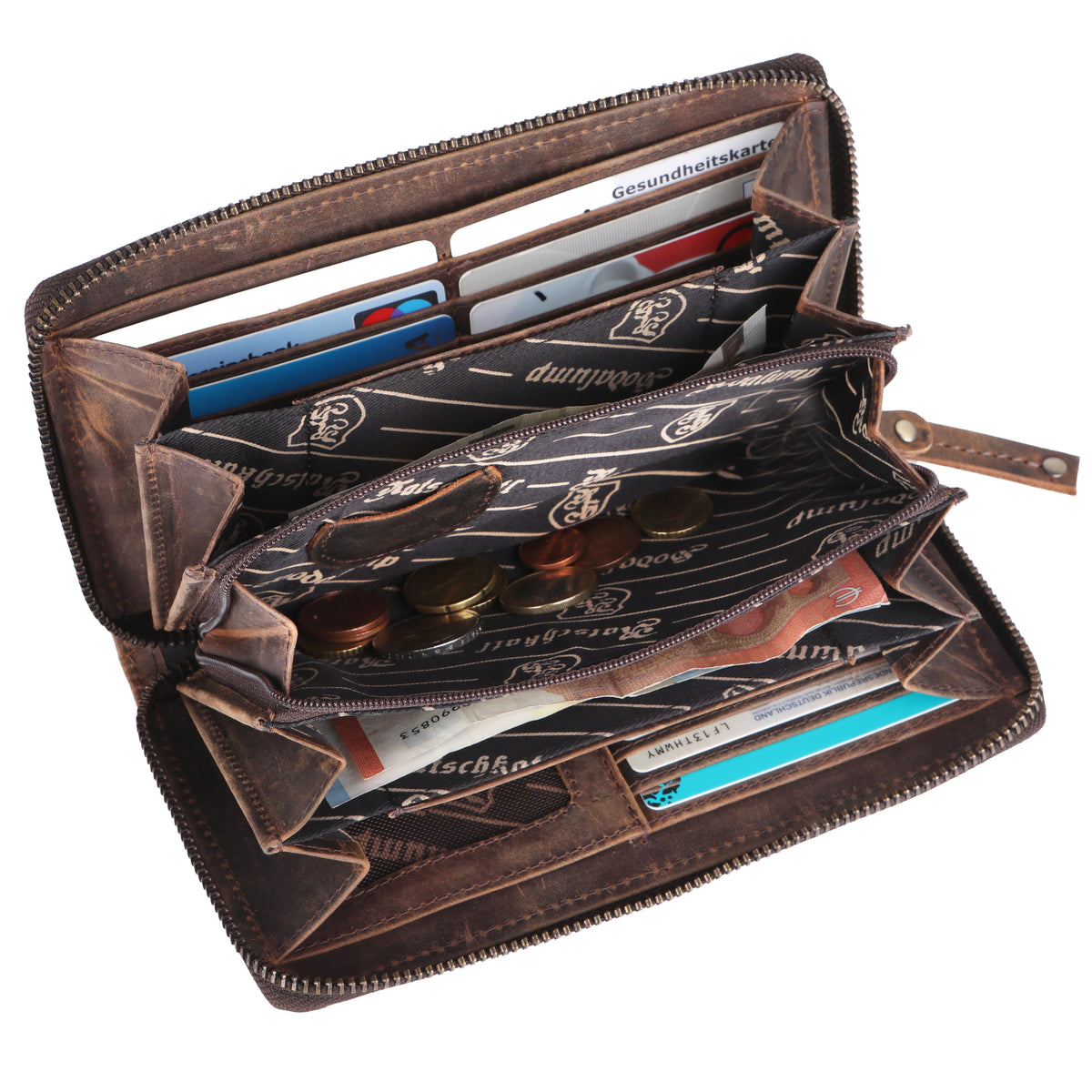 Portefeuille Classic Gretl en cuir de buffle, vue 8