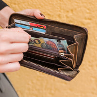 Portefeuille Classic Gretl en cuir de buffle, vue 5