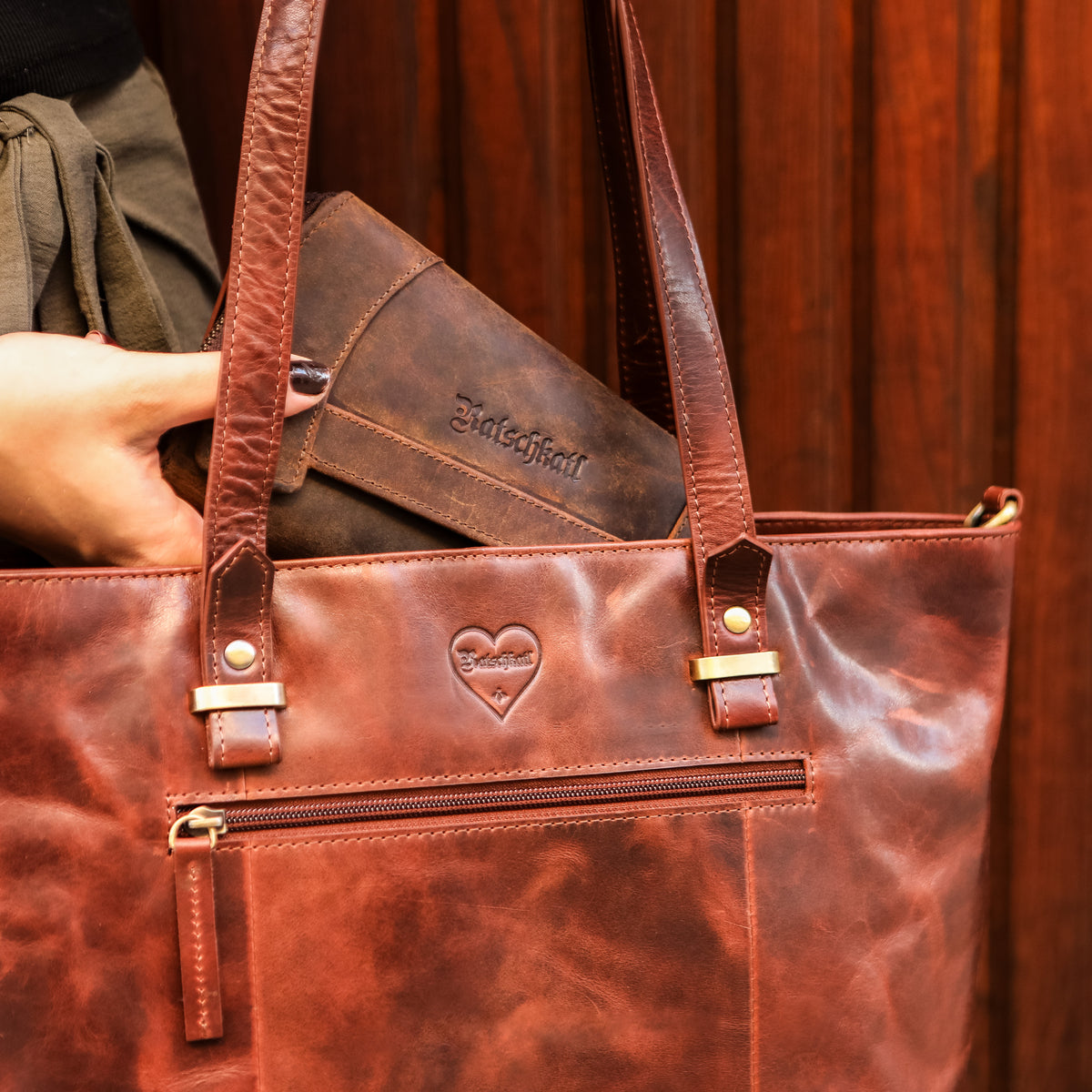 Borsa shopper Luise in pelle di bufalo, vista 25