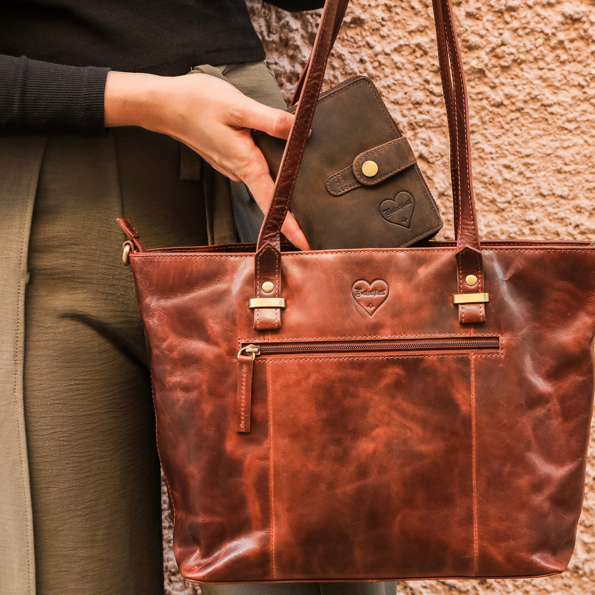 Borsa shopper Luise in pelle di bufalo, vista 26