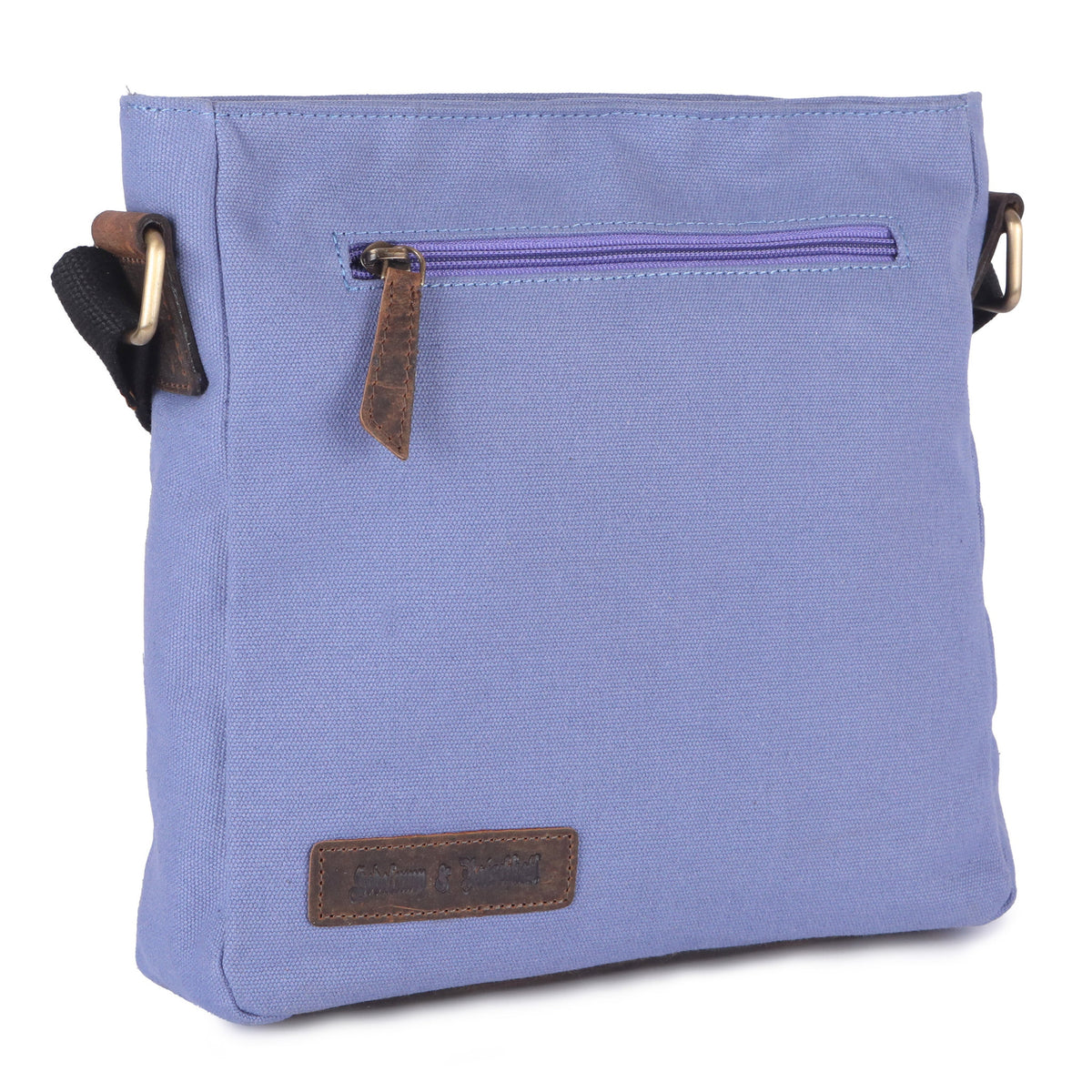Sac bandoulière en PET recyclé en PET recyclé et cuir véritable, vue 11