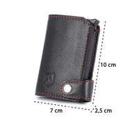 Kartenetui Hodalump BLACK/RED aus Büffelleder, Ansicht 12