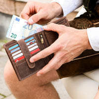 Große Hochformat Geldbörse Raudi aus Büffelleder, Ansicht 8