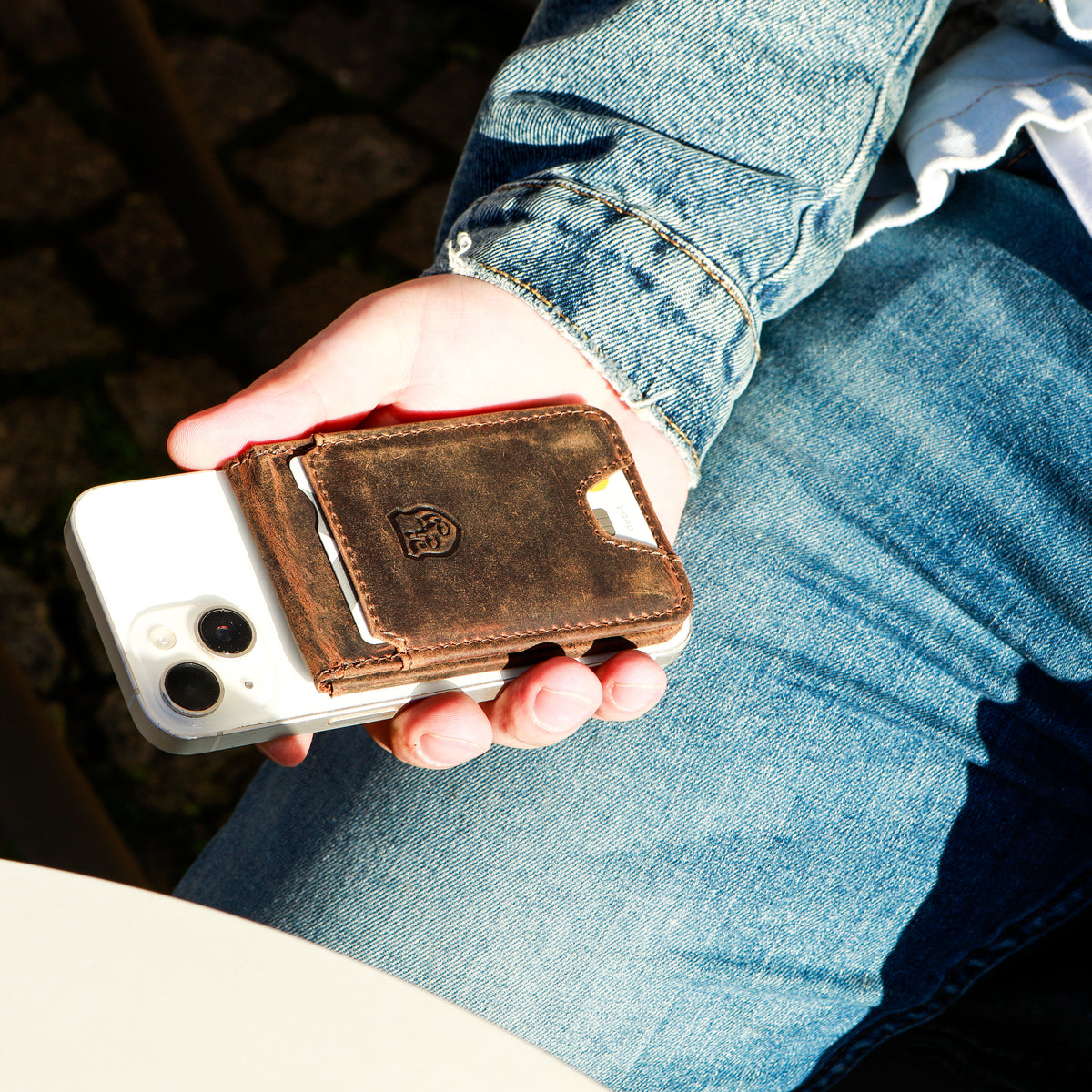 Smartphone Pouch Big made of buffalo leather, view 13