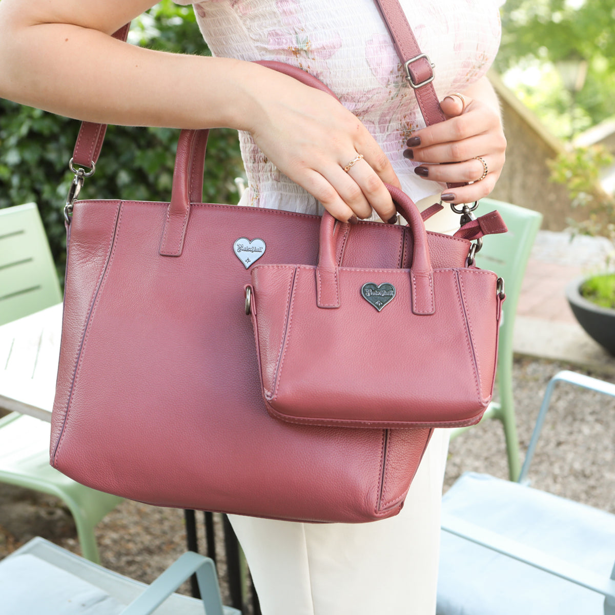 Shopper Mama-Tochter aus Büffelleder