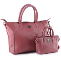 Shopper mamma e figlia in pelle di bufalo, vista 2