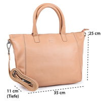 Shopper Tasche soft Peach aus Echtleder, Ansicht 6