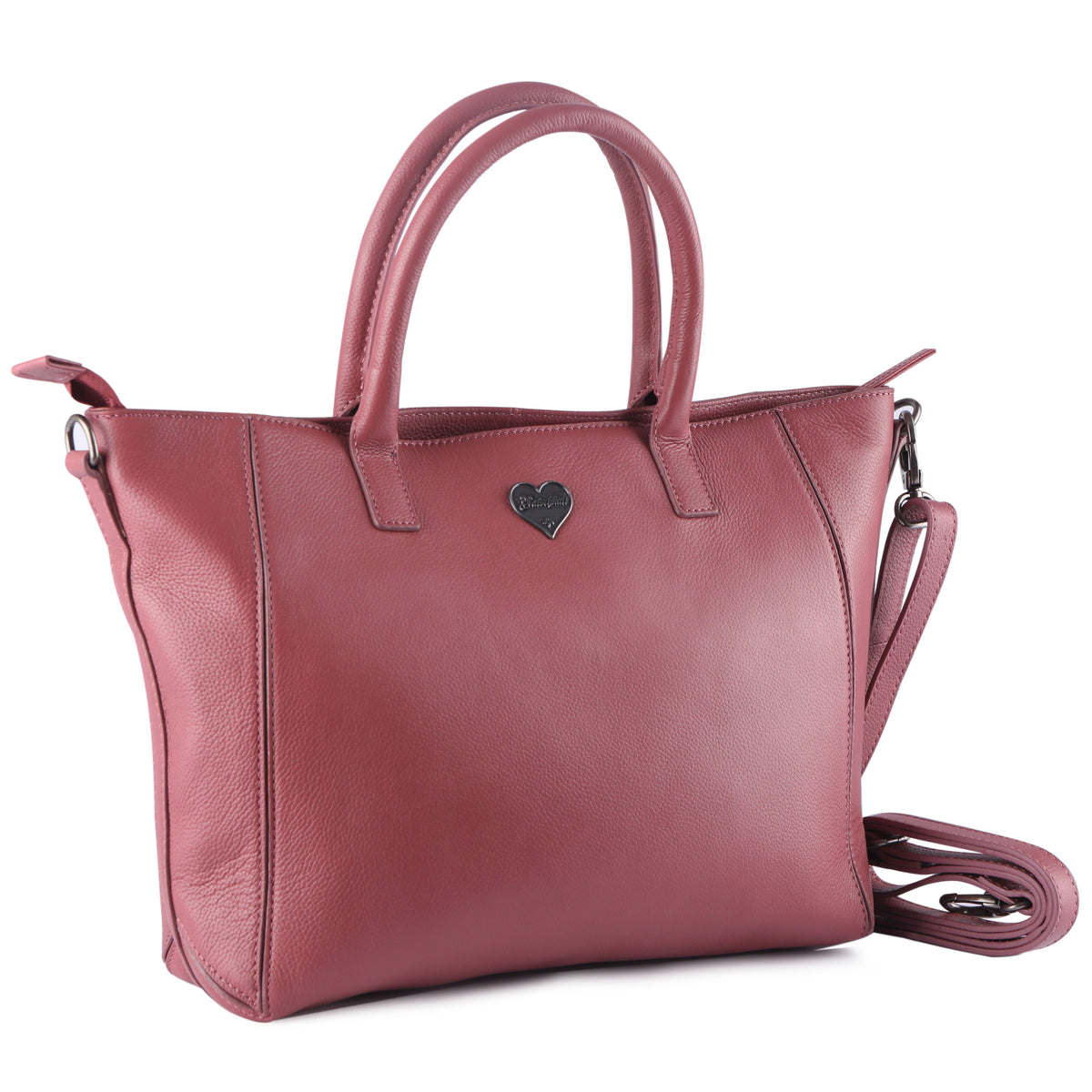 Shopper mamma e figlia in pelle di bufalo, vista 3