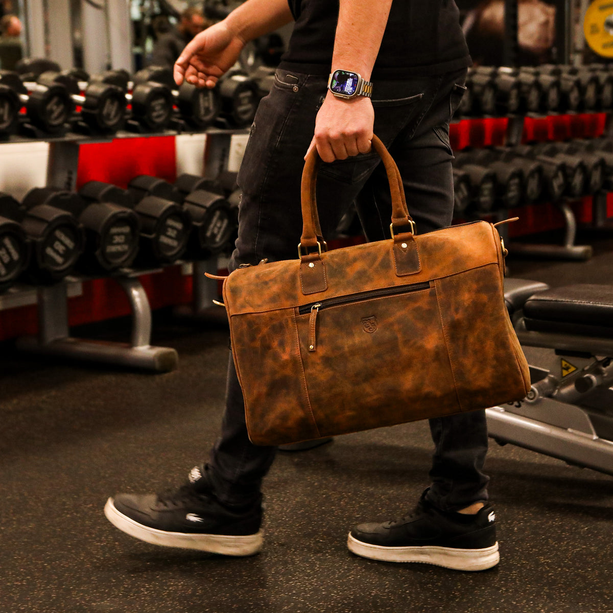 Handgepäck & Gym-Tasche aus Büffelleder, Ansicht 19