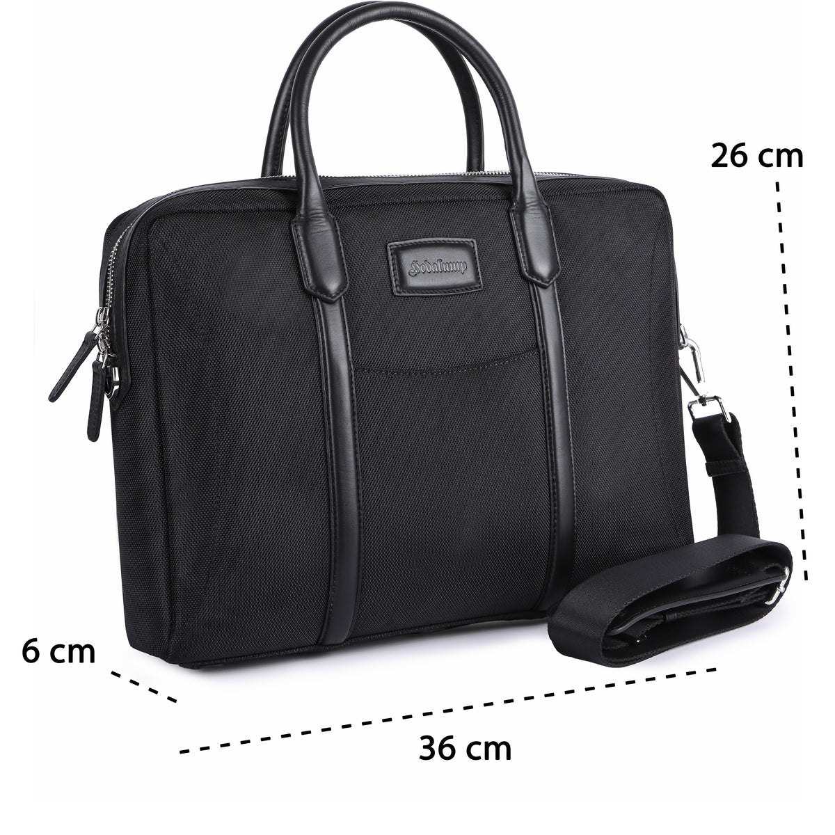 Borsa Business BLACK in pelle di bufalo, vista 7