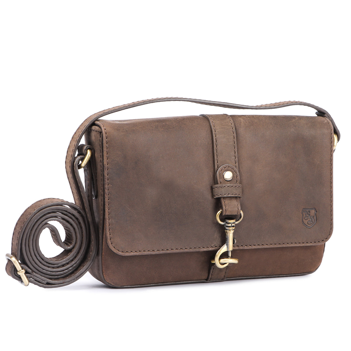 Sac bandoulière Lori en cuir de buffle, vue 3