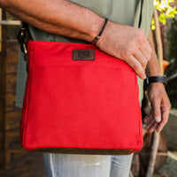 Sac bandoulière en PET recyclé en PET recyclé et cuir véritable, vue 27