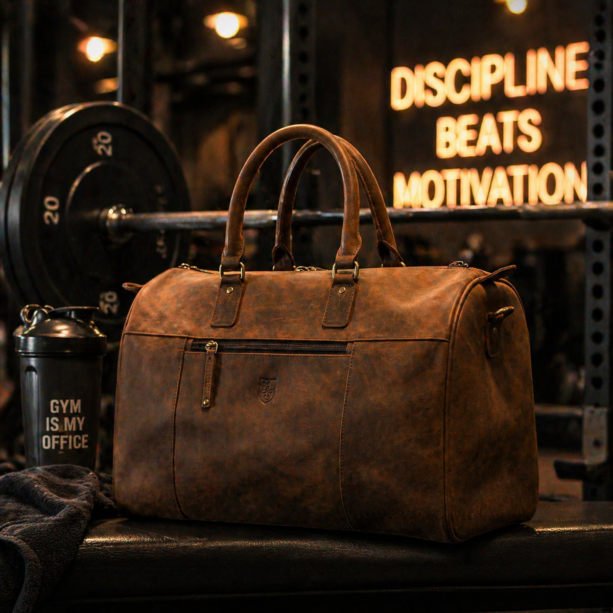 Handgepäck & Gym-Tasche aus Büffelleder