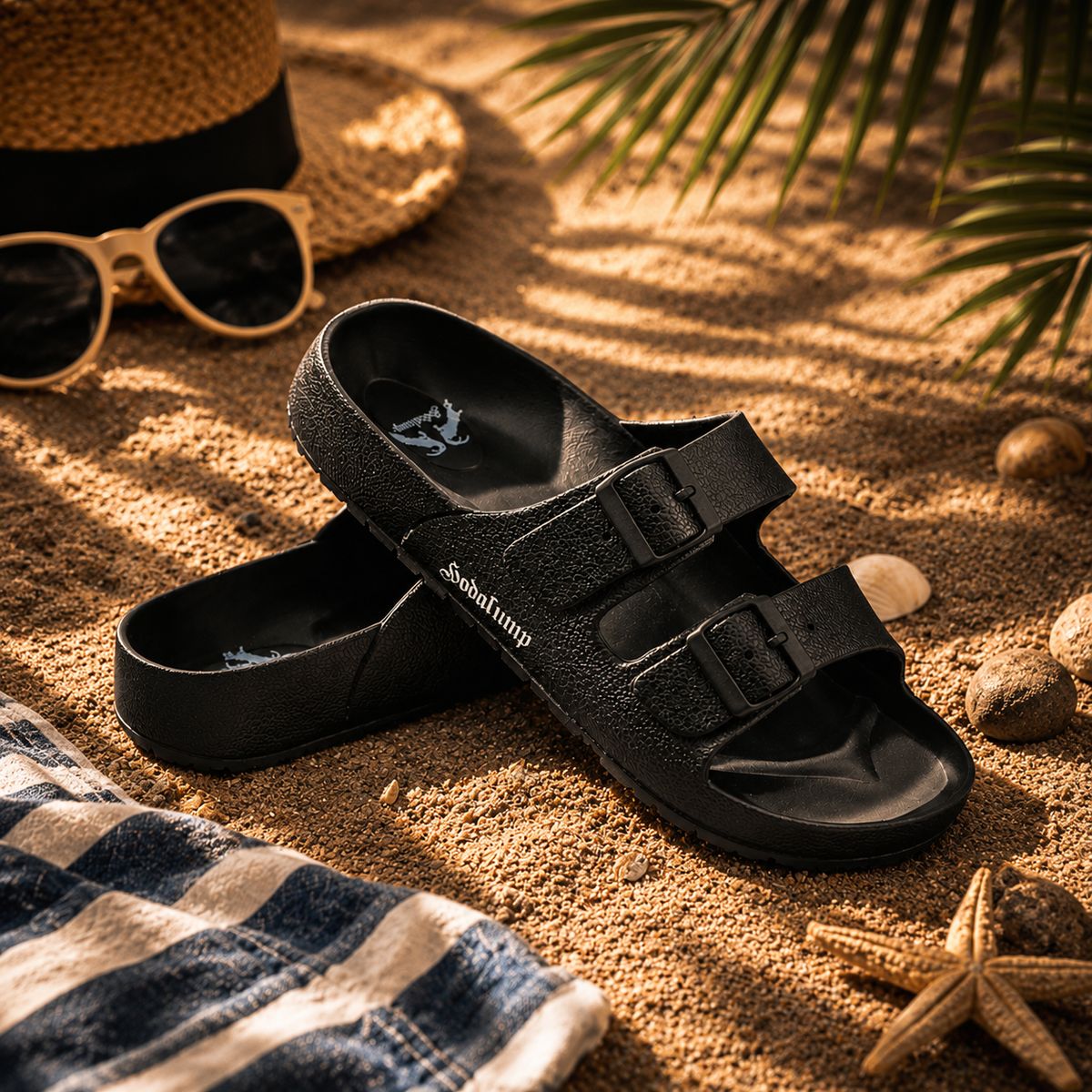 Hodalump PVC Sandalen Schwarz aus PVC