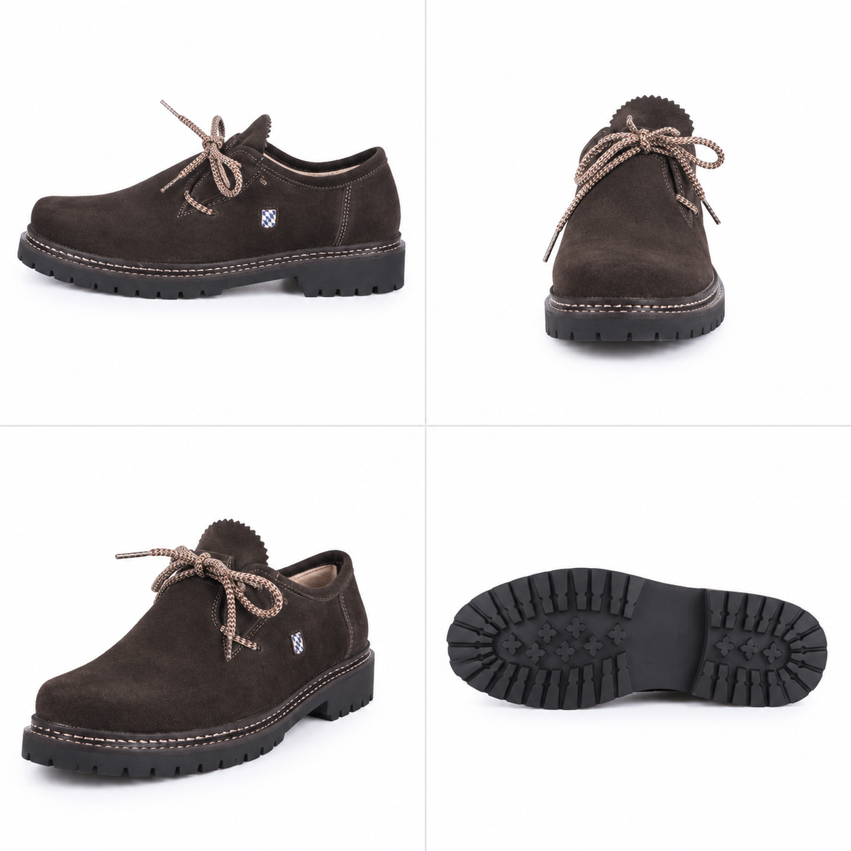 Scarpe Haferl Baviera in vera pelle, vista 4