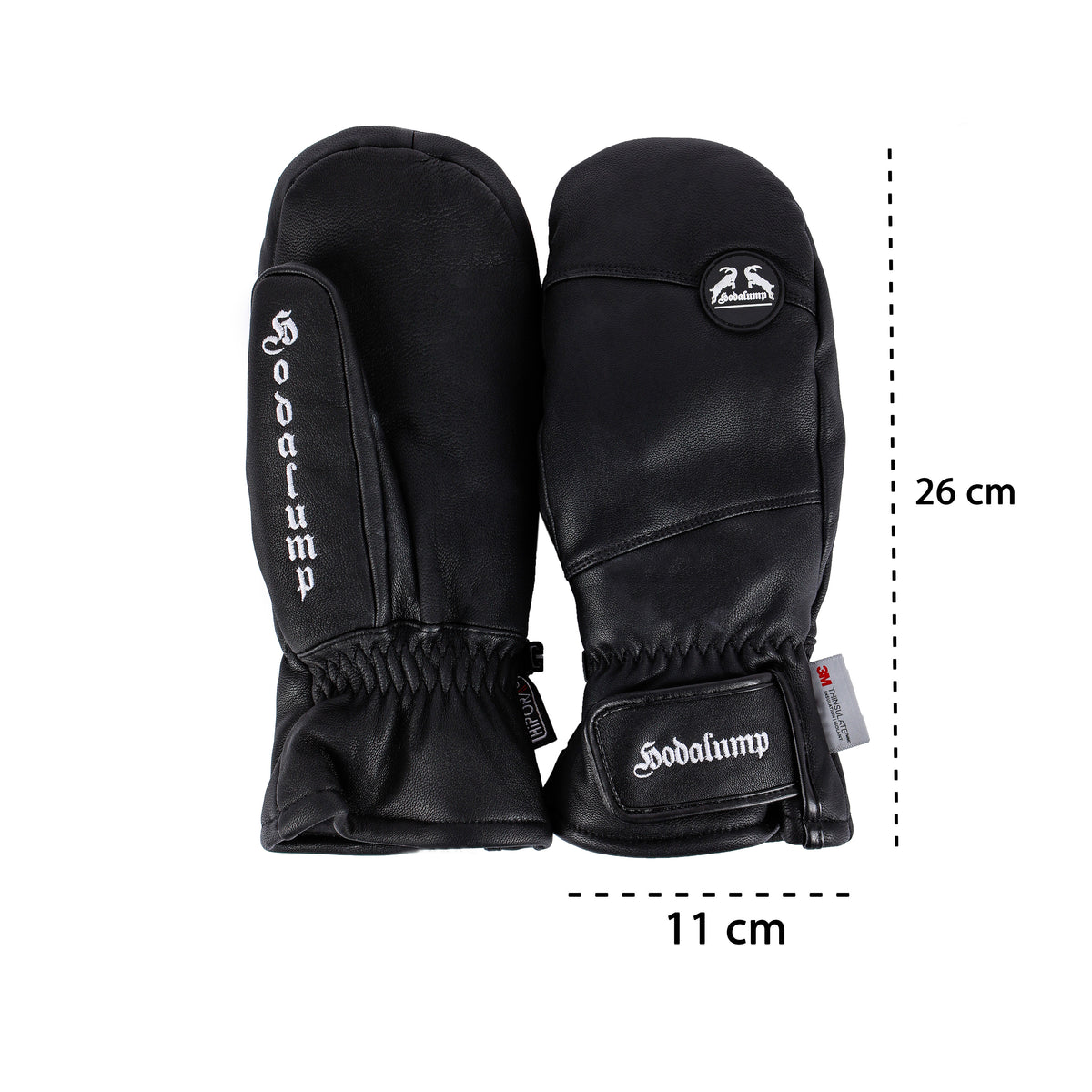 Ski Mittens made of genuine leather, view 9