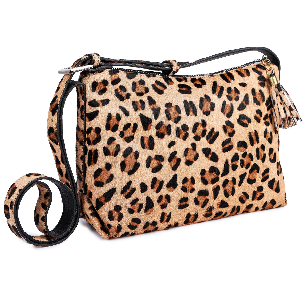 Leopard Ratschkatl Tasche aus Büffelleder, Ansicht 10
