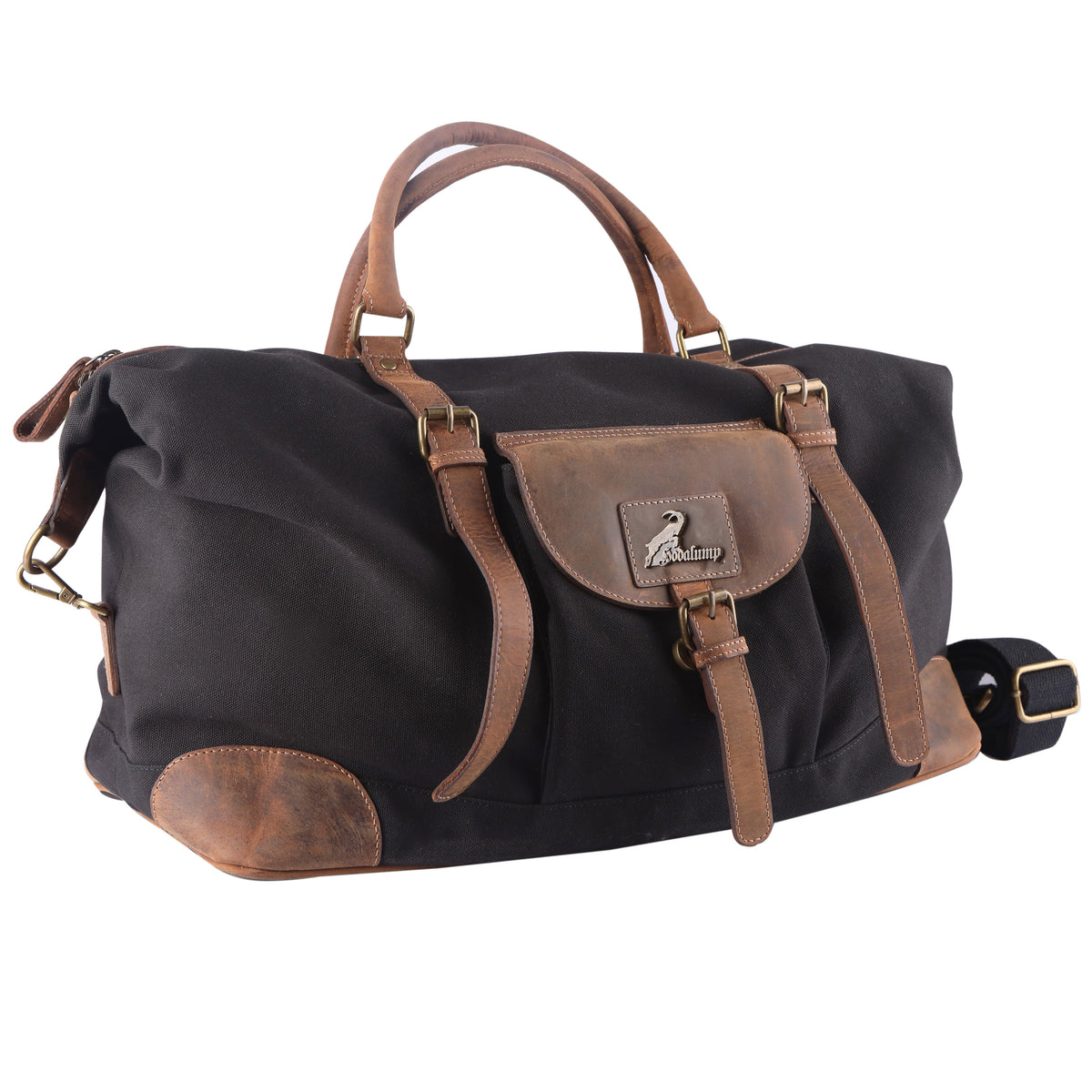 PET handbagage reistas Recycle van buffelleer en PET, aanzicht 2