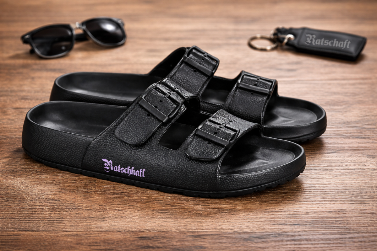 Ratschkatl PVC Sandalen Schwarz