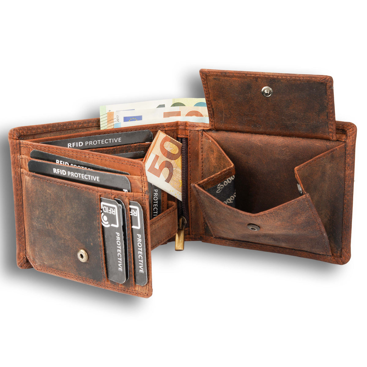 Classic Wallet Coat of Arms Lugge made of buffalo leather, view 8