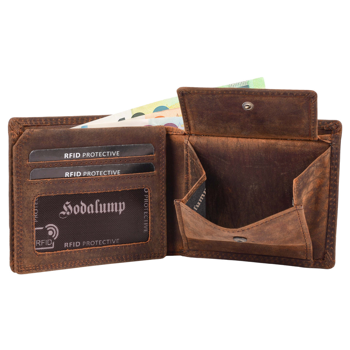Medium Wallet Raini made of buffalo leather, view 3