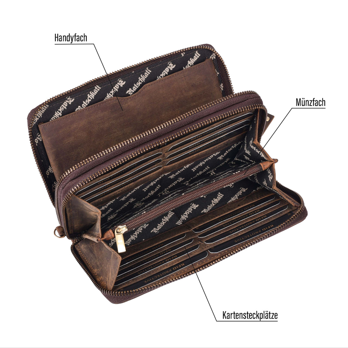 Classic Wallet Large Gretl made of genuine leather, view 7