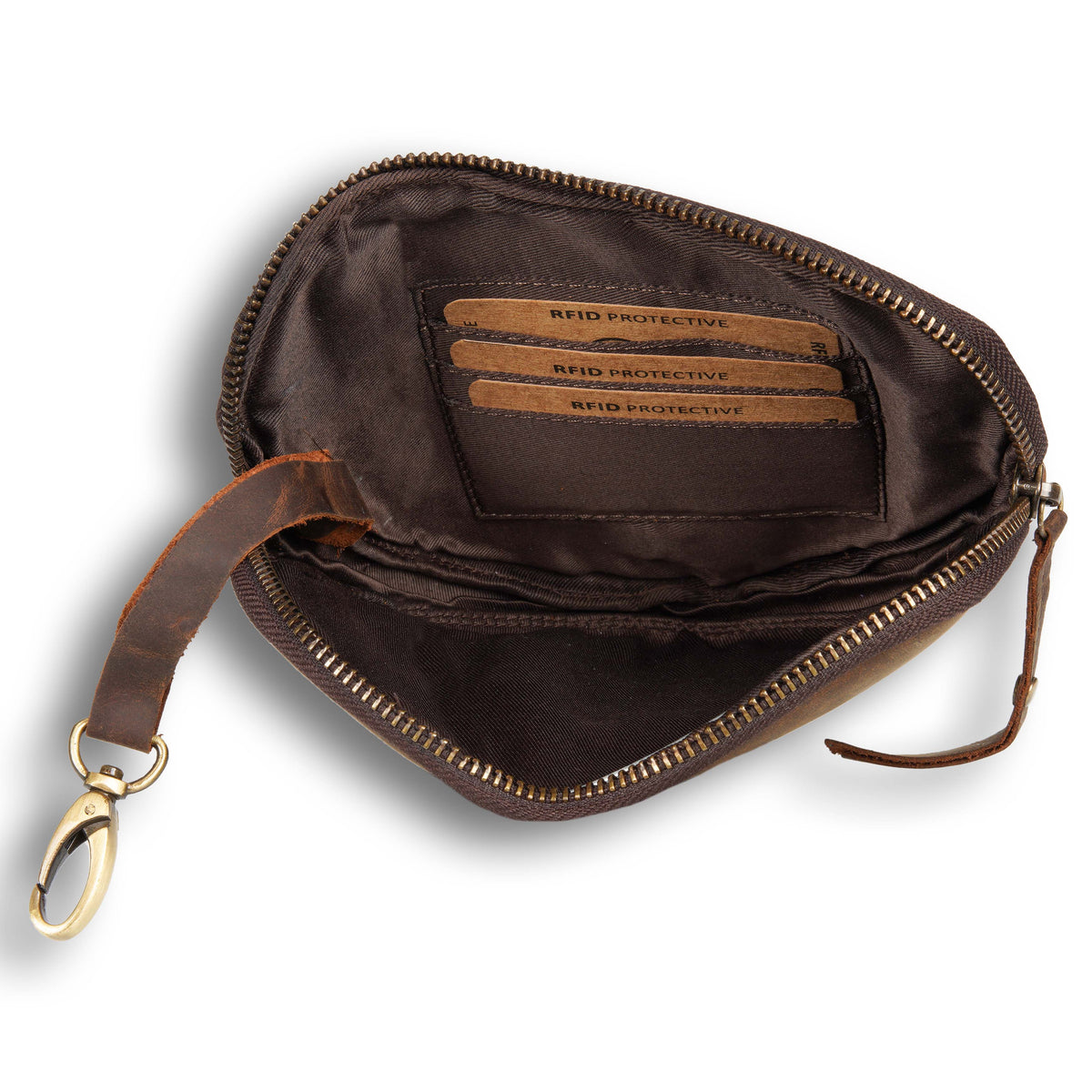 Borsa a cuore in pelle di bufalo, vista 6
